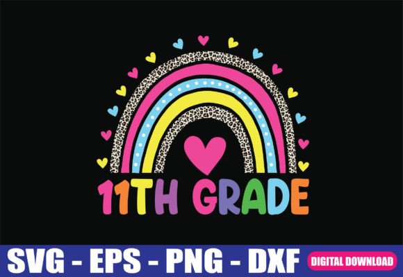 11th Grade Teacher Rainbow SVG: A Vibrant Embroidery Design