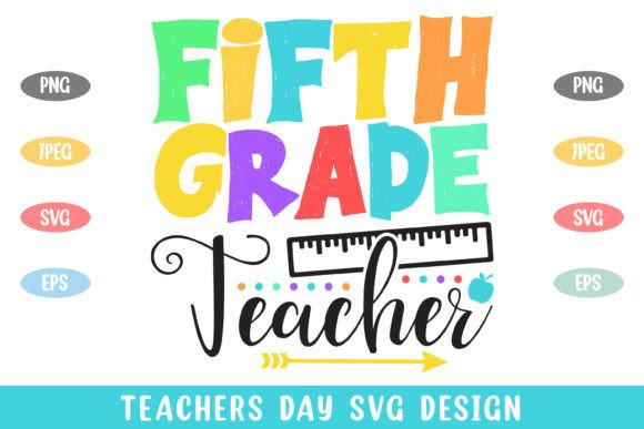 5th Grade Teacher Colorful Teachers Day Review