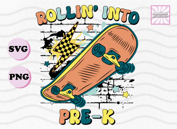 Pre K Skating Retro School Boy SVG PNG Review