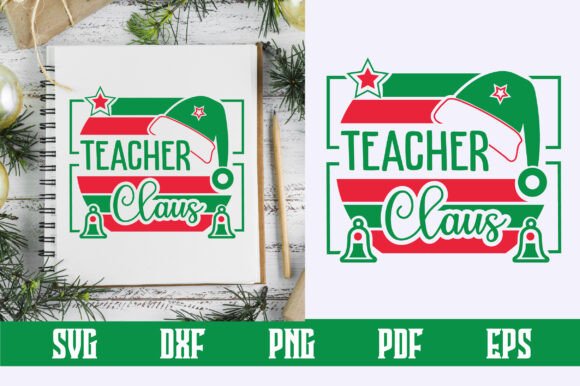 Teacher Claus Svg Design: A Festive and Educational Embroidery Gem