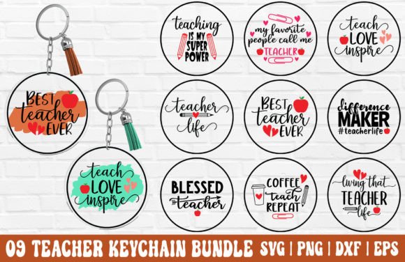 Teacher Keychain SVG PNG Bundle: A Stitch Test Review