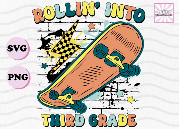 Third Grade Skating Retro School Boy SVG Review